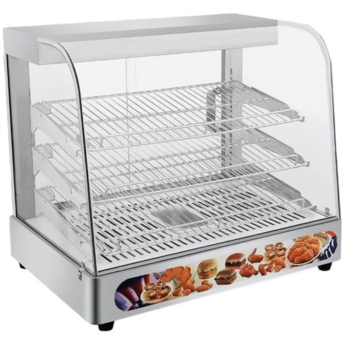 Commercial Hot Display Food Warmer Countertop 3 Shelves 650x455x580mm | Stalwart DA-HW862