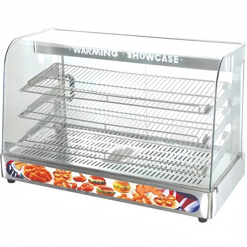 Commercial Hot Display Food Warmer Countertop 3 Shelves 900x455x580mm | Stalwart DA-HW863