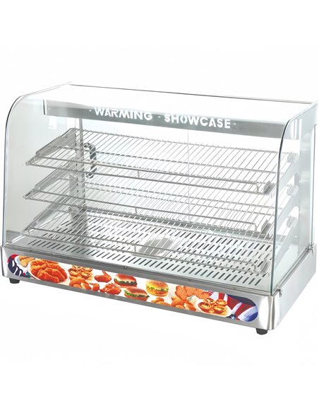 Commercial Hot Display Food Warmer Countertop 3 Shelves 900x455x580mm | Stalwart DA-HW863