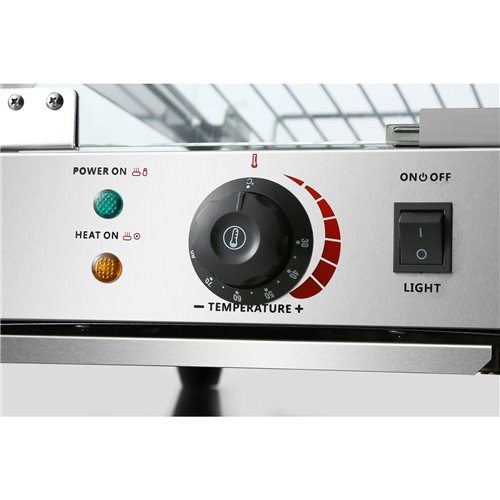 Commercial Hot Display Food Warmer Countertop 3 Shelves 900x455x580mm | Stalwart DA-HW863