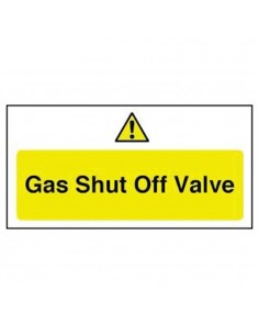 Gas Shut Off Valve Sign