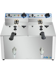 Commercial Electric Deep Fryer Countertop Double Tank 2x8 Litres 530x450x360mm | Stalwart DA-AFR004 2