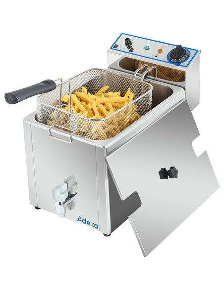 Commercial Electric Deep Fryer Countertop Single Tank 10 Litres 265x490x360mm | Stalwart DA-AFR006