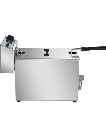 Commercial Electric Deep Fryer Countertop Single Tank 10 Litres 265x490x360mm | Stalwart DA-AFR006