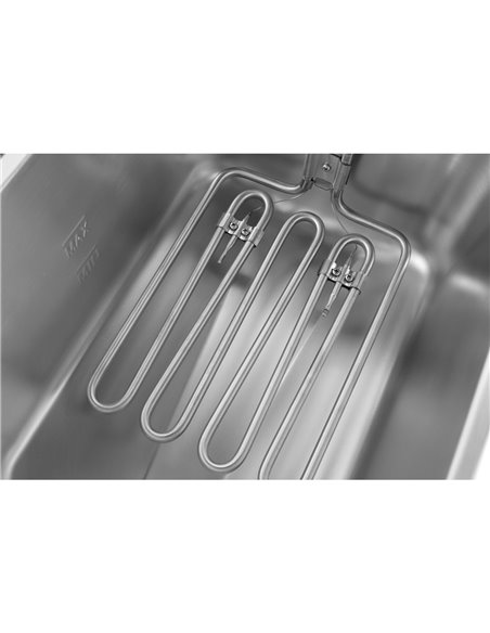 Commercial Electric Deep Fryer Countertop Double Tank 2x10 Litres 530x490x360mm | Stalwart DA-AFR008