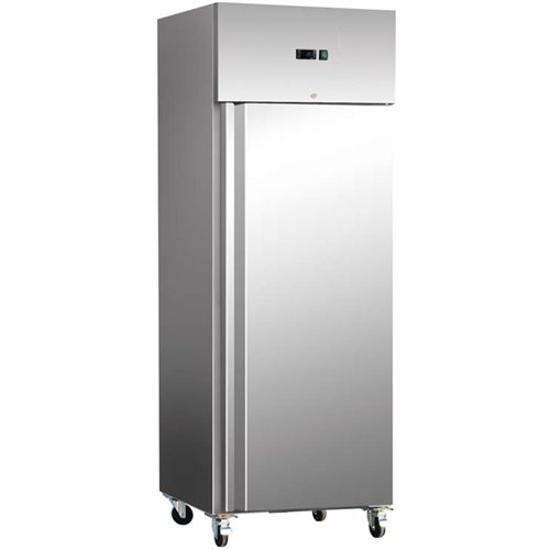 Commercial Fridge Upright Cabinet Stainless Steel 530 Litres Single Door 3 Shelves Ventilated Cooling 680x810x2010mm | Stalwart 