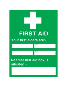 First Aiders Nearest First Aid Box Sign