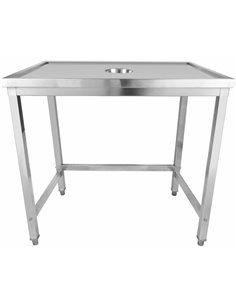 Professional Waste Disposal Table Stainless Steel 4 Side Up Marine Edge 1200x600x900mm | Stalwart DA-WHDW12060