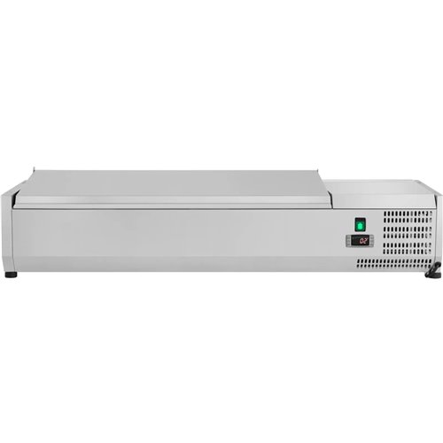 Refrigerated Servery Prep Top 1400mm 6xGN1/3 Depth 380mm Stainless Steel Lid | Stalwart DA-THVD1400/380