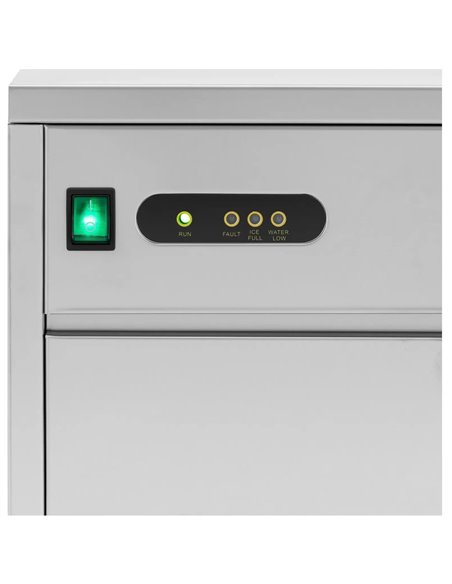 Commercial Bullet Ice Machine 25kg/24h 5kg Bin 330x503x607mm | Stalwart DA-ZB25