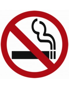 No Smoking Symbol Window Sign