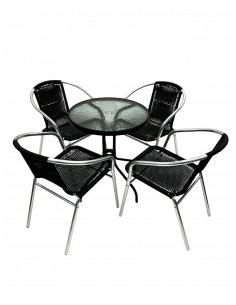 Rattan Table and Chair Set... 2