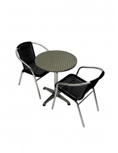 Black Rattan Bistro Set –... 2