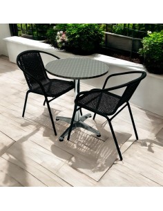 Black Balcony Set – Round...
