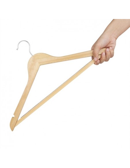 Natural Wooden Clothing Hangers (Pack of 20)