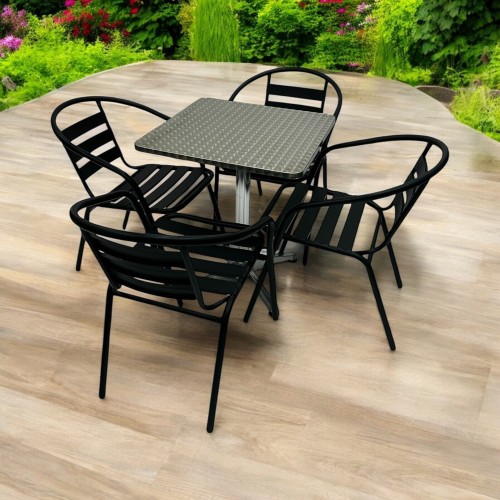 Black Steel Garden Set – Square...
