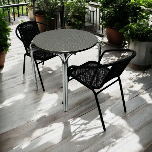 Black Rattan Balcony Furniture –...
