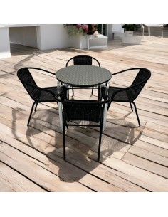 Rattan Garden Set in Black...