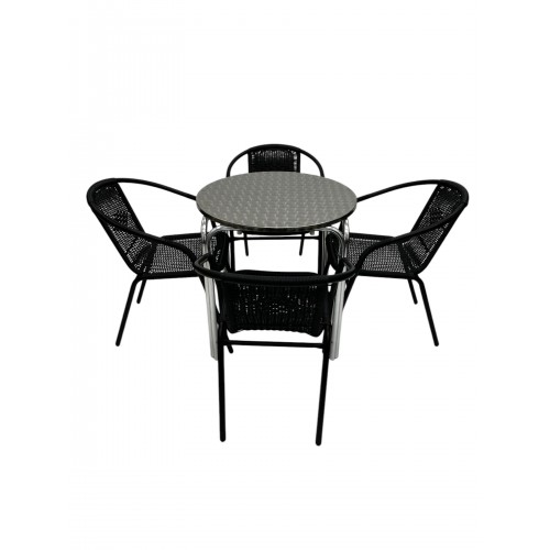 Rattan Garden Set in Black –...