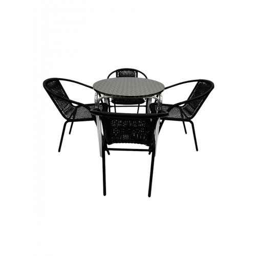 Rattan Garden Set in Black –...