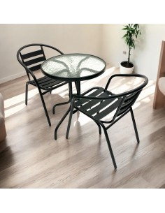 Black Garden Furniture Set...