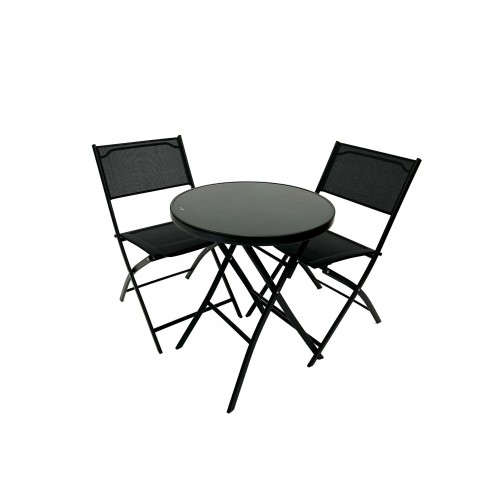 Black Folding Garden Furniture Set –... Black Folding Garden Furniture Set –...