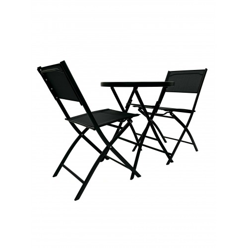 Black Folding Garden Furniture Set –... Black Folding Garden Furniture Set –...
