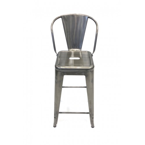 Silver Metal Tolix Counter Stools