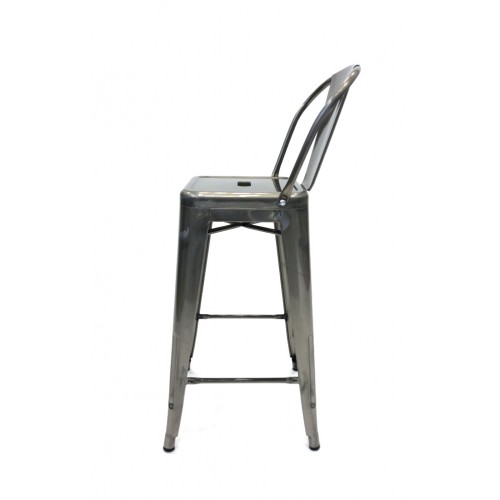 Silver Metal Tolix Counter Stools