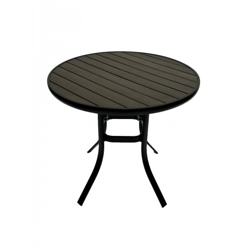 80cm Round Brown Garden Dining Table