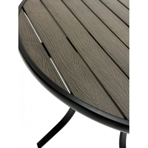 80cm Round Brown Garden Dining Table