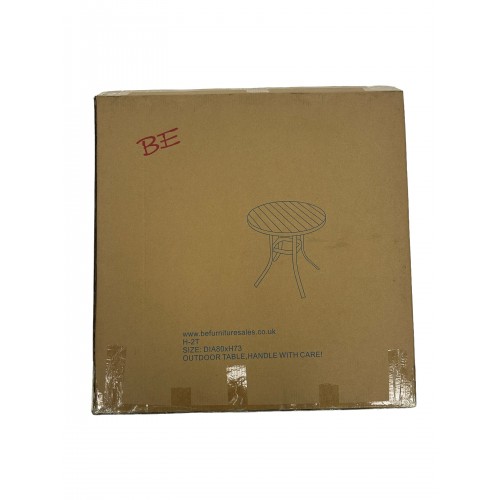 80cm Round Brown Garden Dining Table