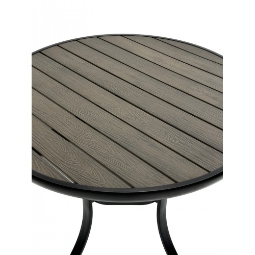 80cm Round Brown Garden Dining Table