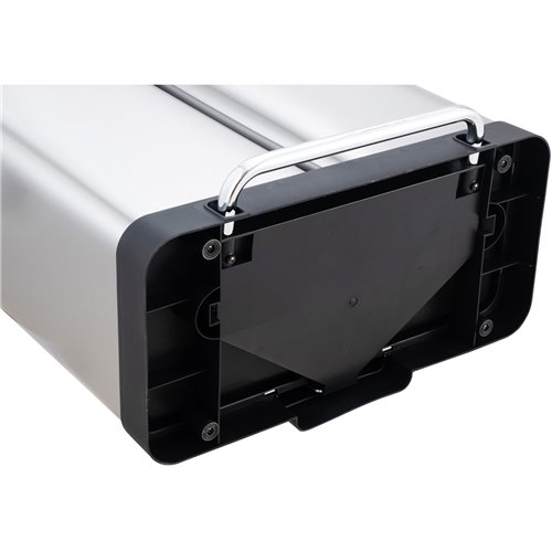 Commercial Pedal Double Waste Bin 2x36 Litres Satin Surface 590x362x616mm | Stalwart DA-JY9127