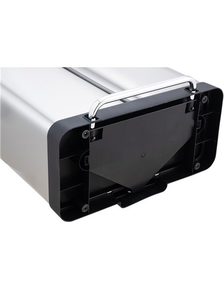 Commercial Pedal Double Waste Bin 2x36 Litres Satin Surface 590x362x616mm | Stalwart DA-JY9127