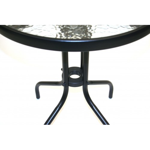 Round Glass Garden Table