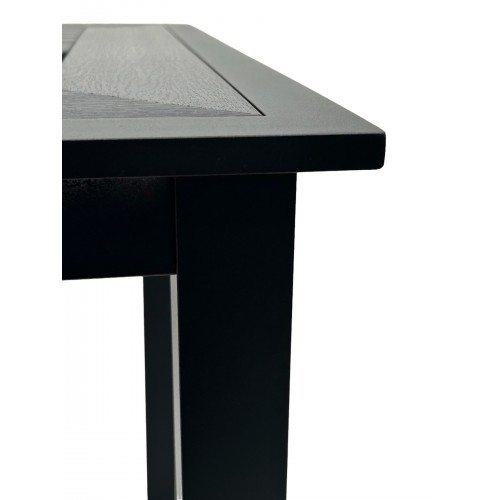 80cm Square Black Bistro Table