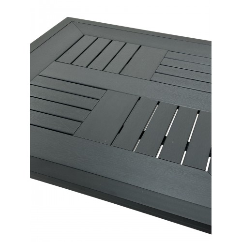 80cm Square Black Bistro Table