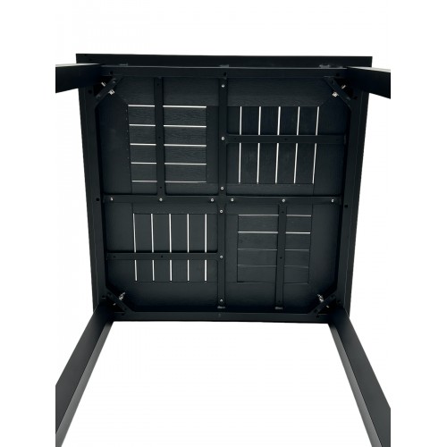 80cm Square Black Bistro Table