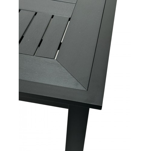 80cm Square Black Bistro Table