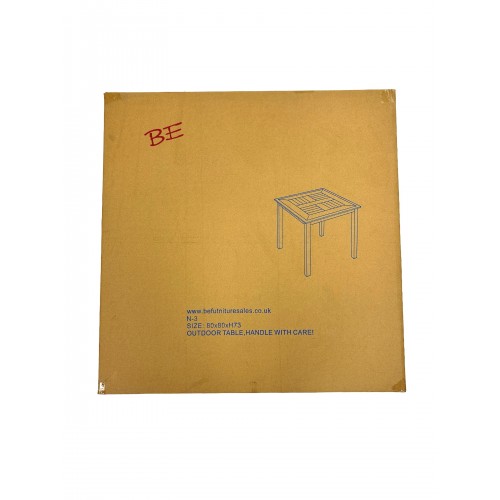 80cm Square Black Bistro Table