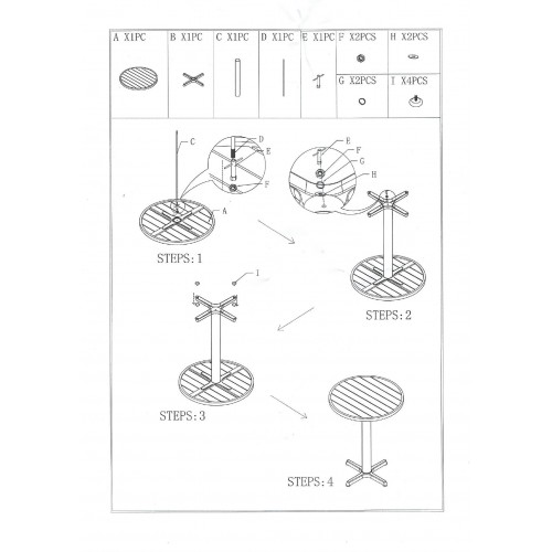 Commercial Cafe Bistro Table – Garden...