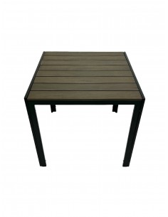 80cm Square Brown Garden Table 2
