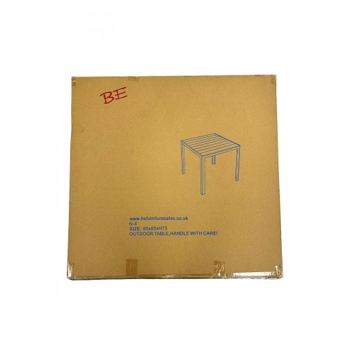 80cm Square Brown Garden Table