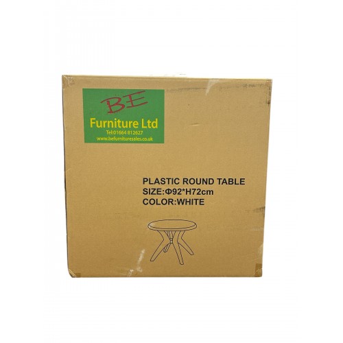 Round White Patio Table