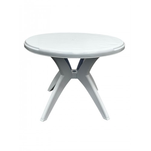 Round White Patio Table