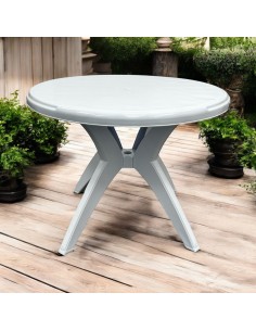 Round White Patio Table