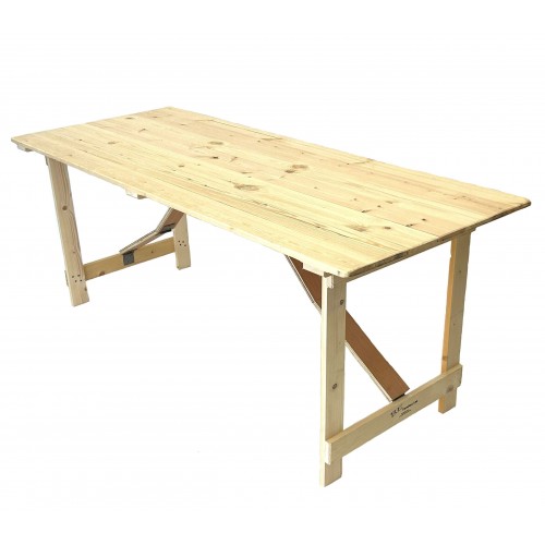6′ x 2’6″ Wooden Trestle Table