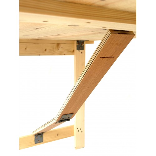 6′ x 2’6″ Wooden Trestle Table