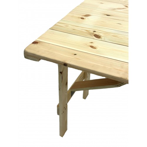 4ft x 2’6” Wooden Trestle Table